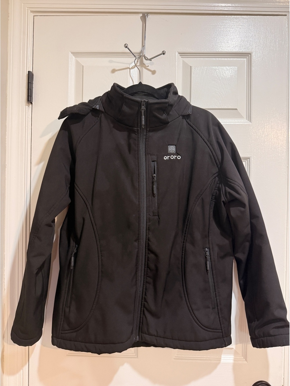 ororo black hooded heated  jacket